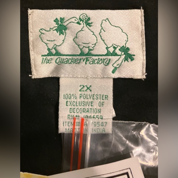 NWT Quacker Factory Women’s Black Sequin Vest Irish theme Size 2X Vintage 1990’s - Picture 10 of 14